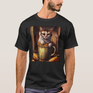 Camiseta Café de Gato Milho Na Espiga