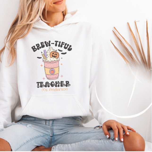 Camiseta Café de Halloween para Professores Bonitos e Perso (Criador carregado)
