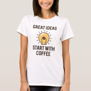 Camiseta Café de ideias excelentes