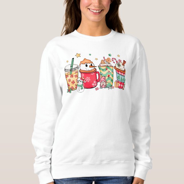 Camiseta Café de Natal Bebida Snowman (Frente)