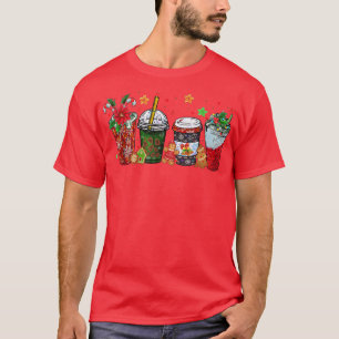 Camiseta Café de Natal, Bonecos de Neve Pimenta Vermelha Ge