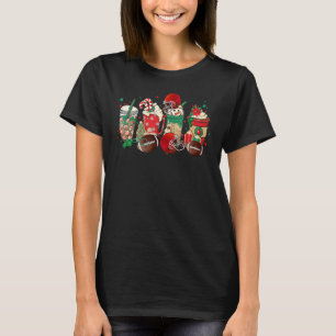 Camiseta Café de Natal Dia de Jogo de Futebol Bebida de Caf