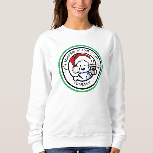 Camiseta Café de Natal KiniArt Westie (Frente)