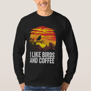 Camiseta Café de Observação de Pássaros Deserto do Arizona