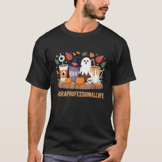 Camiseta Café de outono Spooky para Funcionarios escolar