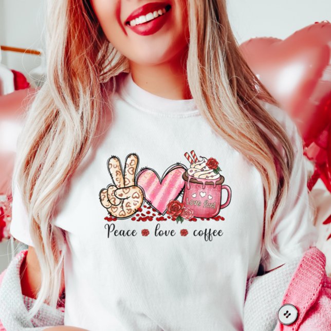 Camiseta Café de Paz, Namorados (Criador carregado)