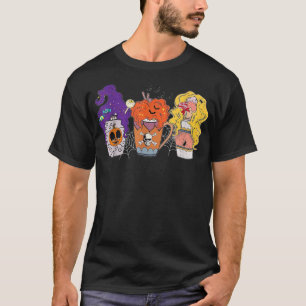 Camiseta Café De Queda De Horror Café Café Café Lábios Hall