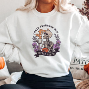 Camiseta Café de Skeleton de Halloween