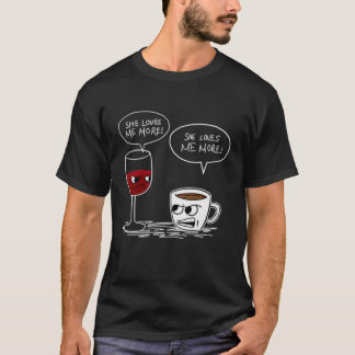 CAMISETA CAFÉ DE VINHO QUE ME AMA MAIS T