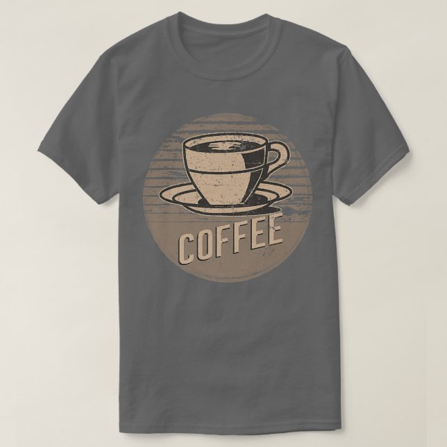 Camiseta Café De Vintagem Retroativa (Frente do Design)
