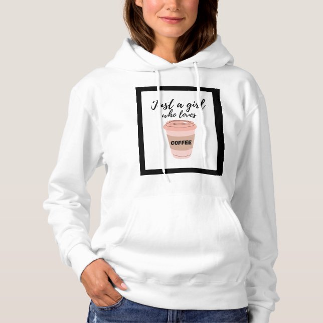 Camiseta Café Design Hoddie para Mulheres (Frente)