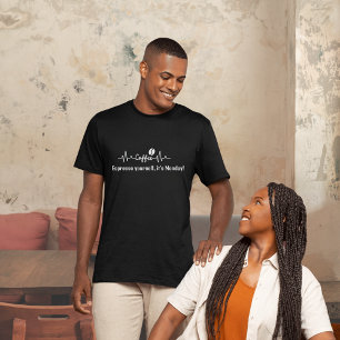 Camiseta Café Divertido Cotação Espresso na segunda-feira