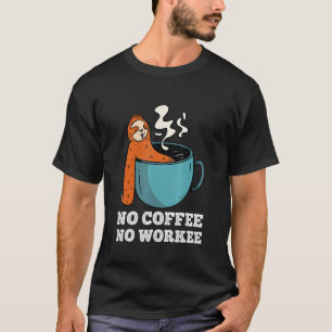 Camiseta Café do Azar Matinal Café Preguiça no Escritório