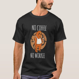 Camiseta Café do Azar Matinal  Café Preguiça no Escritório 
