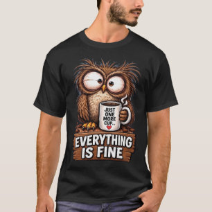 Camiseta Café do Coruja Cansado Divertido