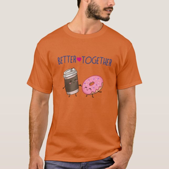 Camiseta Café Donuts Melhor Juntos (Frente)