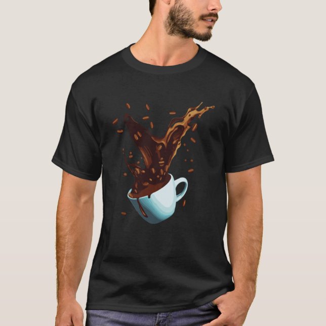 Camiseta Café Drinker Espresso Filtro Café Motif (Frente)
