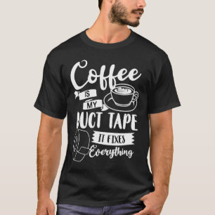 Camiseta Café Duct Fita Cafeína Mulheres Espresso