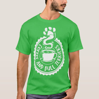 Camiseta Café e Bull Terriers Bull Terrier