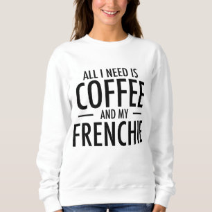 Camiseta Café e Bulldog Francês Mãe Pai Cachorro Gif