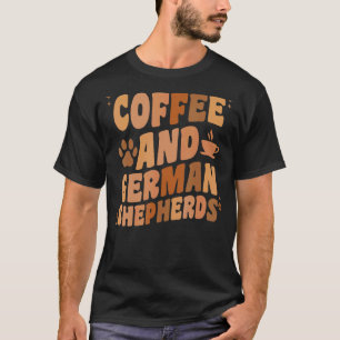 Camiseta Café E Cachorro German shepherd Pai De Cachorro SP