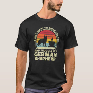 Camiseta Café E Cachorro German shepherd - Pai SPG Mãe