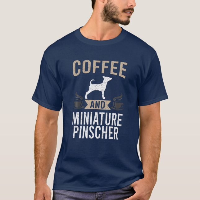 Camiseta Café E Cachorro Miniatura (Frente)