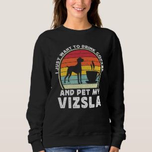 Camiseta Café E Cachorro Vizsla Cafeína Vizsla Pai Mãe 1