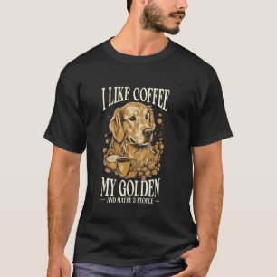 Camiseta Café E Cachorros Golden Retriever Mãe E Pai