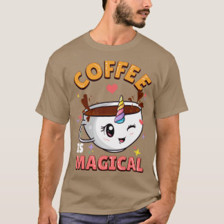 Camiseta Café É Café Mágico Unicórnio