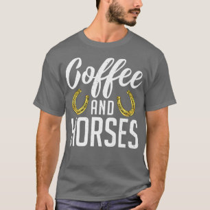 Camiseta Café E Cavalos Cavalos Engraçados