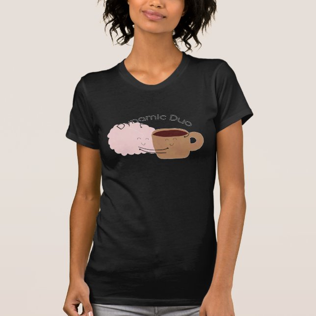 Camiseta Café e Cérebro são o Duo Dinâmico! (Frente)