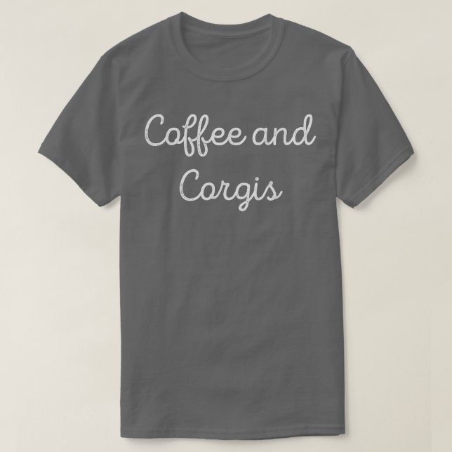 Camiseta Café E Corgis - 147 (Frente do Design)