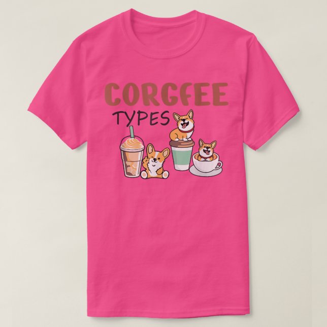 Camiseta Café E Corgis, Presentes Engraçados De Sobrinhos D (Frente do Design)