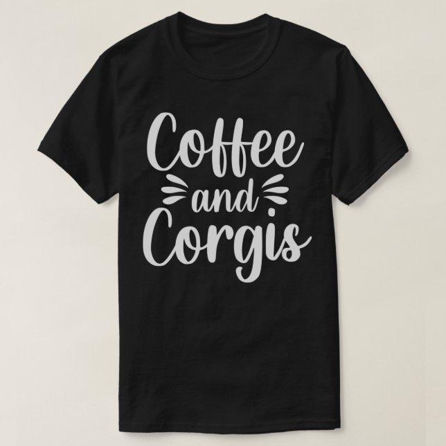 Camiseta Café e Corgis Welsh Dog Lover Pescador (Frente do Design)