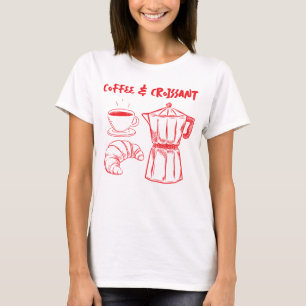 Camiseta Café e Croissant