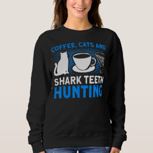 Camiseta Café E Dentes De Tubarão Caçando Dentes De Dente
