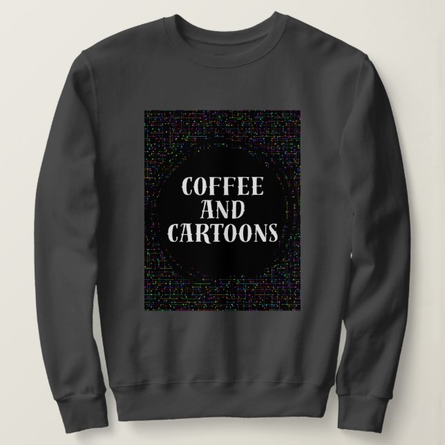 Camiseta Café e Desenhos Animados (Frente do Design)