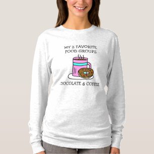 Camiseta Café e Donuts EngraçadosHumor