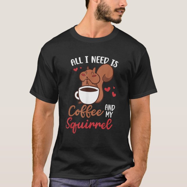 Camiseta Café E Esquilo (Frente)