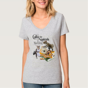 Camiseta Café e esquilos - Lover esquilo engraçado