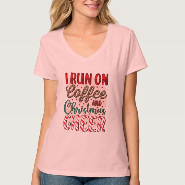 Camiseta Café e funcionarios de Café de Natal (Frente)