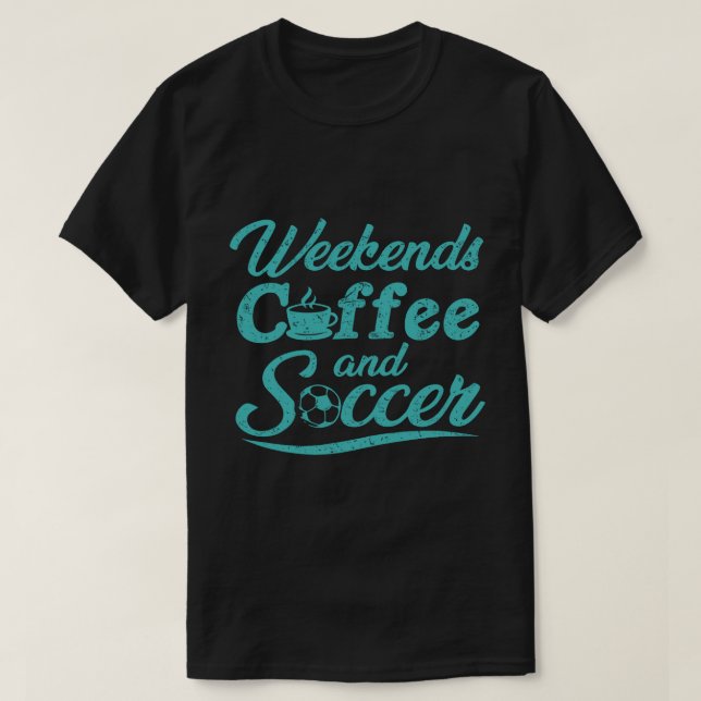 Camiseta Café e Futebol de Fim de Semana (Frente do Design)