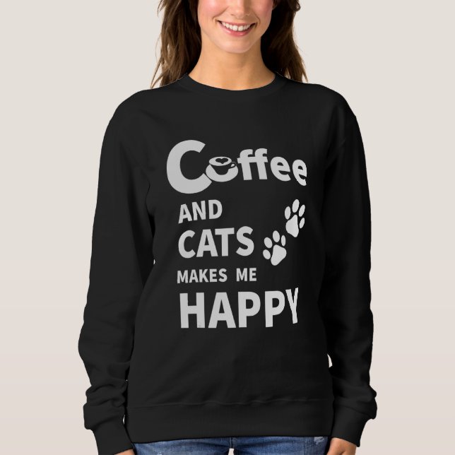 Camiseta Café E Gatos (Frente)