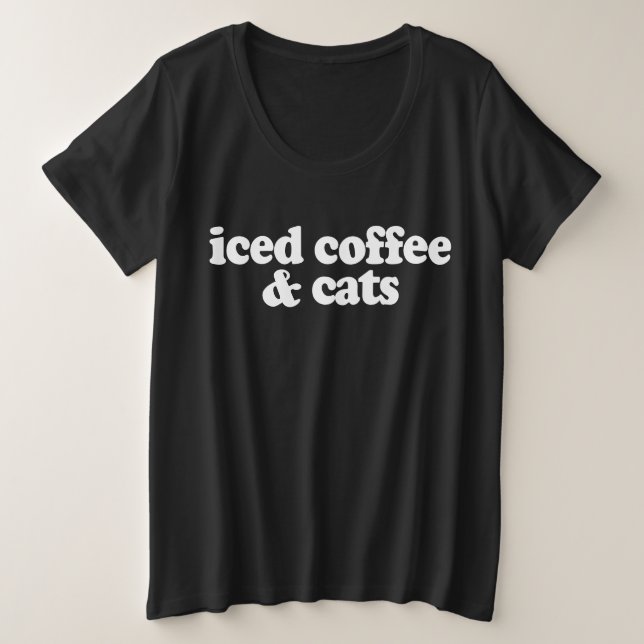 Camiseta Café E Gatos (Frente do Design)