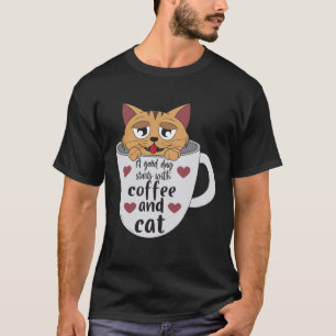 Camiseta café e gatos Mocha espresso cappuccino brefa