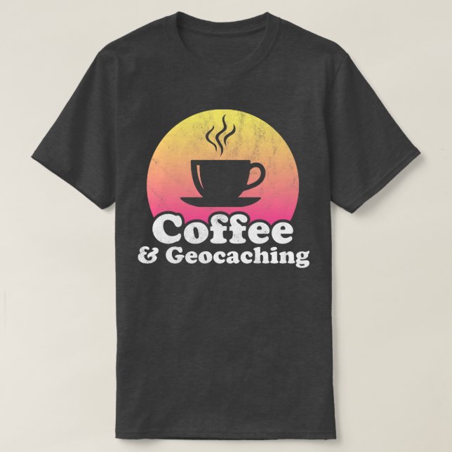 Camiseta Café e Geocaching (Frente do Design)