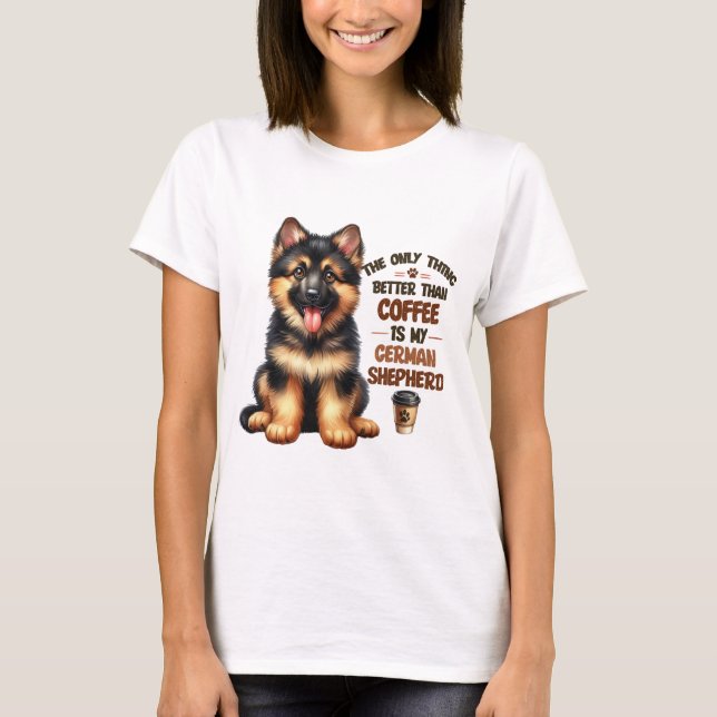 Camiseta Café E German shepherd (Frente)