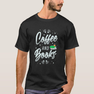 Camiseta Café E Livros Cafeine Drinker Coffeeholic Latt