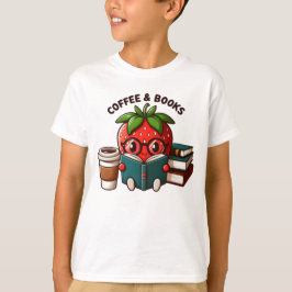 Camiseta Café e Livros - Caráter de Morango Cujo